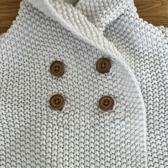 Beba Bean white hooded cardigan 6-12 months - Picture 4 of 5